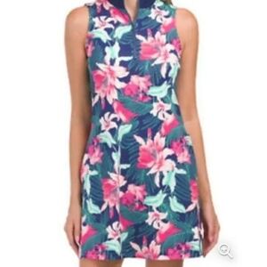 Tommy Bahama NWOT Racquet & Paddle Floral Sleeveleess Dress Size XS